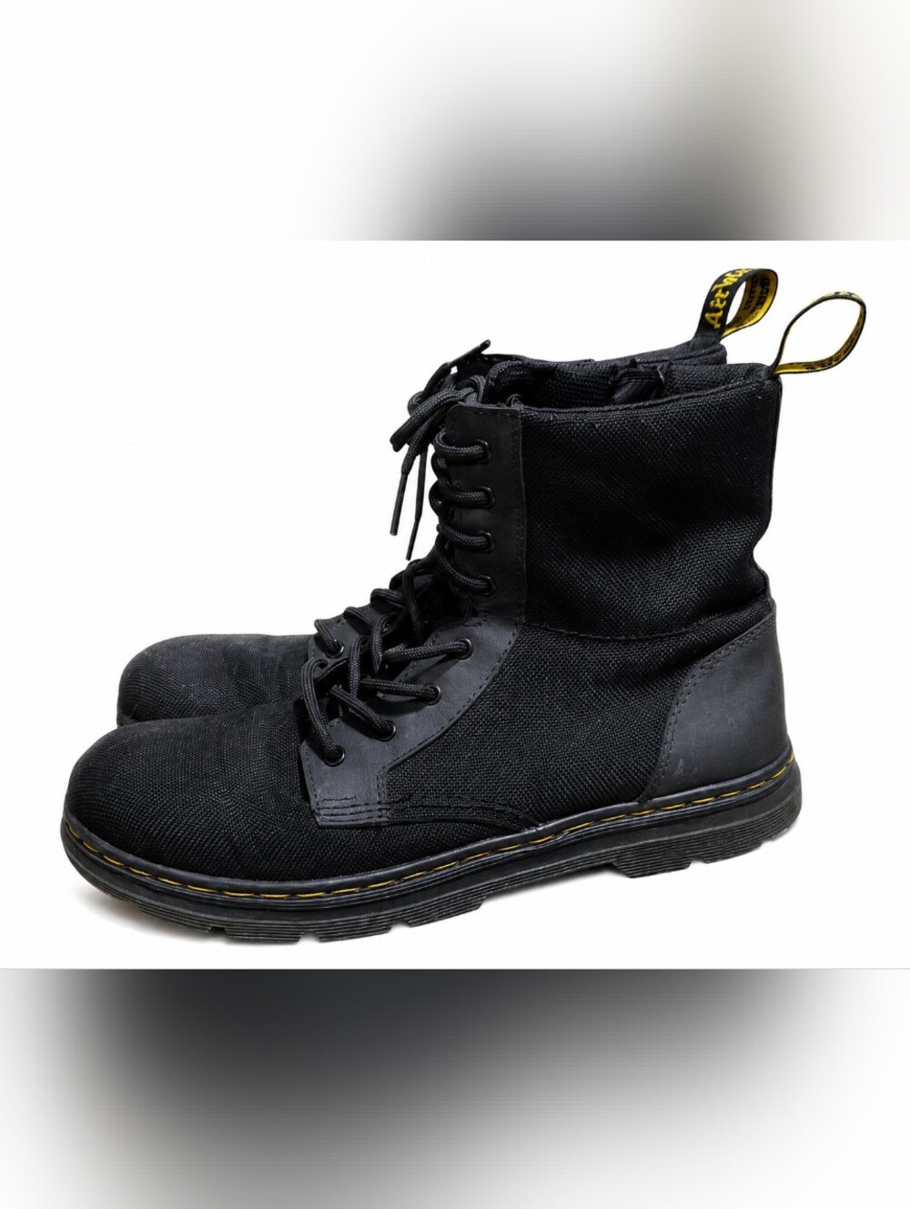 Dr. Martens Combs Tech Boots Black UK 5 US 7 Women's Utility Combat Lace Up